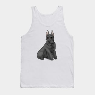 Dog - Miniature Schnauzer - Black Cropped Tank Top